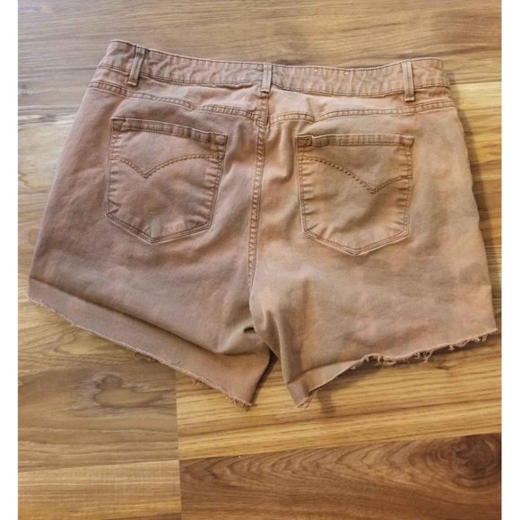 Custom Tie-dye Shorts Cutoffs Brown Shortie Short 14 Mid rise - Picture 5 of 6